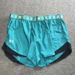 Under Armour Women‎ Green Athletic Shorts Large Not Lined